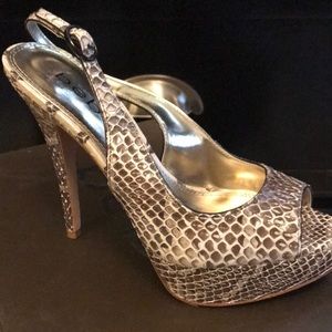 Bebe snakeskin heels